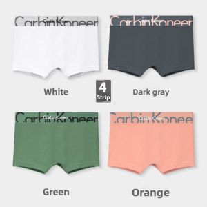 CarbinKoneer | CarbinKoneer Ladies Ice Silk Antibacterial Crotch Briefs Gift Box Mid Waist Sport Style Cotton Modal Elastic Fiber Underwear