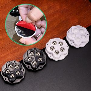 4PCS Self Adhesive ล้อเลื่อน No No Noise Mute Ball Pulley Universal สแตนเลสสตีลล้อเฟอร์นิเจอร์ Mini ล้อหมุนล้อ