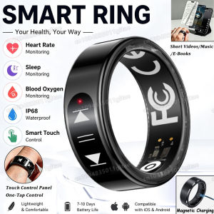 Nhẫn Thông Minh Điều Khiển Video Điều Khiển Nhạc Theo Dõi Nhịp Tim & Nồng Độ Oxy Trong Máu Chống Nước 5ATM Dành Cho Nam & Nữ 2026