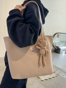 Large Capacity Tote Bag Single Shoulder Canvas Handbag for College Women Trendy Crossbody Bag Korean Style Soft Backpack