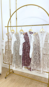 YESAYA Outer Brukat Full Bordir Outfit Kondangan Atasan Brukat 26532 / 26548 Brocade Long Sleeve Blouse Outfit Pesta Wanita - Lazada