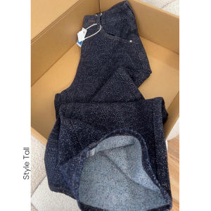 กางเกงยีนส์ทรงตรงผู้หญิง ดีไซน์ดอกไม้ ทรงหลวม ยาว ฤดูใบไม้ผลิ 2025 กางเกงขายาวทรงขากว้างสำหรับผู้หญิง สไตล์ลำลอง