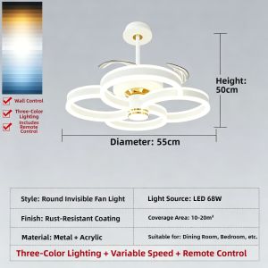 Smart Inverted Silent Ceiling Fan Light