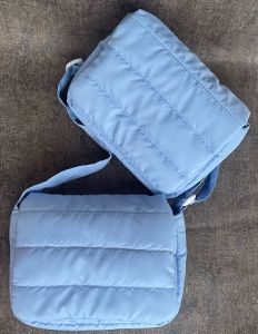 Ready Stock Tas Selempang Cewek Kekinian Ringan Tahan Air BYRU BAGS Berkualitas Puffy Bag Biru Muda
