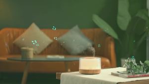 muson Essential Oil Diffuser Sound Machine Combo Diffuser for Aromatherapy Fragrant Oil Cool Mist Humidifier with Natural Sound Music & Warm Night Light Auto Shutoff White