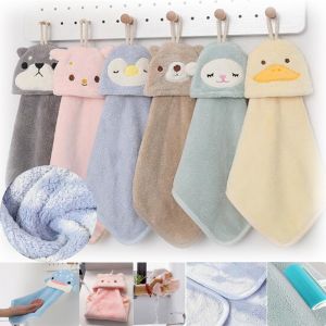 Cartoon cute coral fleece hand towel kitchen towel hand towel cleaning cloth rag absorbent towel