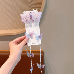 Sweet Princess Style Butterfly Pearl Hair Clip
