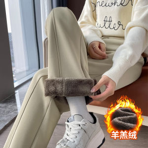 Grey Sports Wide Leg Pants Womens High Waist Drapey Slim Version Casual Ladies Knife Straight Tube Trousers Spring 2025 New