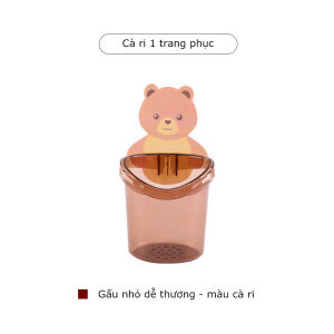Ly Cốc Dán Tường Hình Gấu Nâu Đựng Bàn Chải Kem Đánh Răng Đồ Dùng Nhà Tắm-CA666
