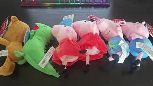 Peppa Pig Plush Pig Doll Kids Toys High Quality 19CM Pet Dinosaur Teddy Bear Soft Stuffed Anime Figure Ornament Birthday Gifts