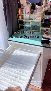 MUMU Style Adjustable Acrylic Makeup Vanity Organizer Storage Fits Drawer Divider Organizer