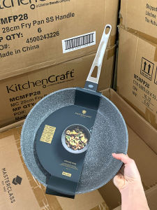 Vviews Original Aluminum Non-stick Flat Bottom Wok Pan for Gas And Induction Cooktop Universal Stir-fry Pan Kitchen Cooking Utensils