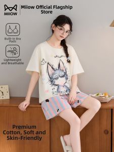 MiiOW | Padded Cotton Antimicrobial Cartoon Pajama Set