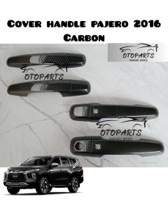 COVER HANDLE PINTU FULL CARBON MOBIL PAJERO SPORT TAHUN 2016 KEYLESS