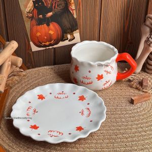 Pumpkin Design Tea Cup Ceramic