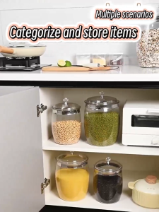 Acrylic Airtight Food Storage Jar Large Capacity High Sealing Sealed Container 2.2L/3.8L/6.5L/11L/18L for Kitchen Pantry Dry Food Organizer