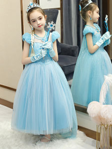New Summer Princess Dress 4 Children Frozen Elsa Style