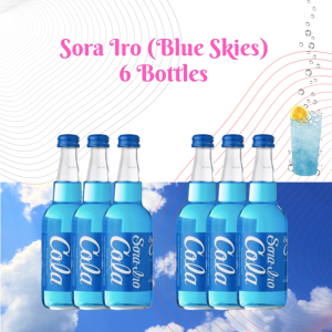 【Kirei】Saito Japanese Soft Drinks 1 Set (6 Bottles x 330ML) – Sora Iro / Hiroshima Cola / Gekiretsu Sparkling Water