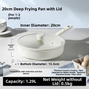 CAROTE | Non-Stick Deepening Frying Pan Titanium Ceramic Coated