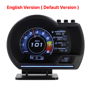 Universal A501 Auto Meter Car HUD Turbo Gauge Car Head Up Display OBD2 Smart Digital Odometer Security Alarm Water&Oil Temp RPM