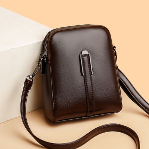 Túi Đeo Chéo Bằng Da Bò Thật Thời Trang Mùa Hè Nhẹ Túi Đựng Điện Thoại Di Động Đa Năng Cho Nữ Túi Đeo Vai Đơn