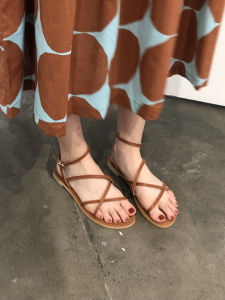 Womens Flat Roman Sandals Cross Band Fairy Style Casual Summer New Retro Flats Breathable Low Cut Slip-On Fashionable