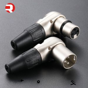 สาย XLR Neutrik RC3FR สามเส้นตรง L-angled 90 องศาสำหรับลำโพงและเครื่องเสียง สายส่งเสียงแบบหัวเข็มขัดแบบโค้งสำหรับใช้ในห้องเสียง