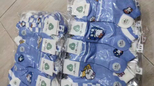 ถุงเท้าลายการ์ตูน ถุงเท้าลายน่ารัก ถุงเท้าข้อสั้น 1 แพ็คมี 10 คู่คละสี