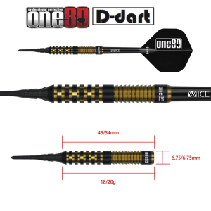 ONE80 SOFT TIP DART - 18G/20G THE STINGER 90% Tungsten Signature Dart Set Original Electronic Darts