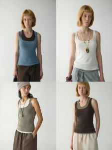 INSIS FEMME | Sleeveless Tight-fitting Vest Narrow Shoulder Halterneck Spring Wear