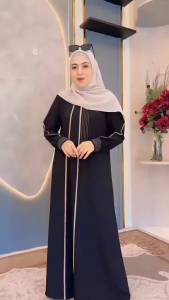 Gamis Sabrina Modern Terbaru | Abaya Nyaman & Stylish | Motif Elegan - Anzala By Aku Karissa