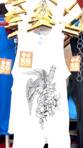 SunnyBoutique เสื้อกล้ามผู้ชาย สีขาว ผ้า Cotton ยืดได้เยอะ เนื้อนุ่ม ใส่สบาย เสื้อแขนกุด สกรีนคละลาย พร้อมส่ง