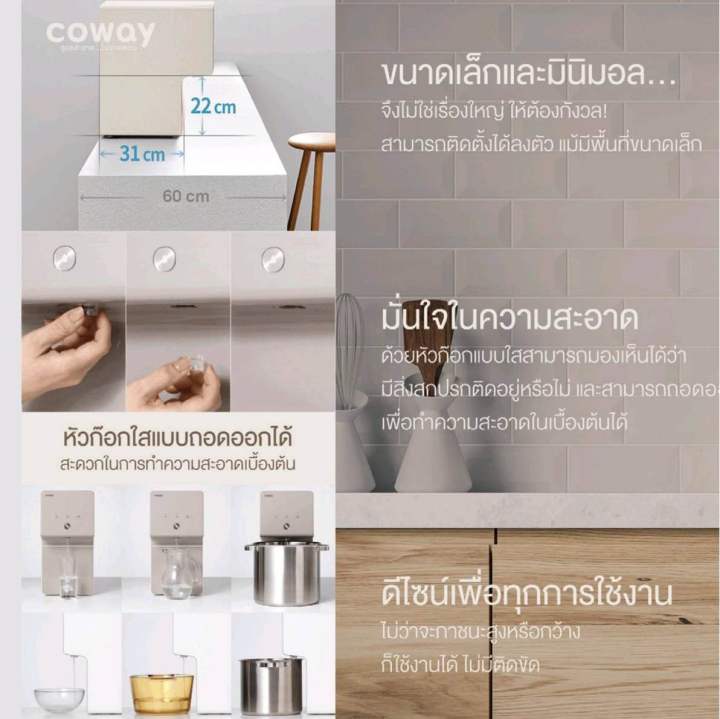 [ทักแชทรับโค้ด2.2🧧]🔥 เครื่องกรองน้ำ Coway รุ่น Cinnamon ราคาต่อเดือน ...