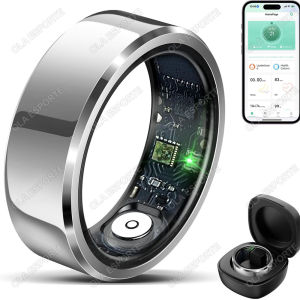2025 New Smart Ring For Men Women Heart Rate and Blood Oxygen Monitor Smartring IP68 & 5ATM Waterproof Ring Multi-sport Mode