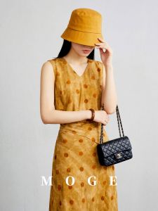 Elegant French V-Neck Sleeveless Dress Waist-Slimming