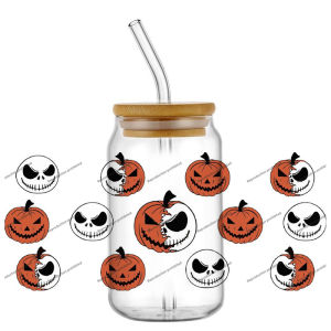 Funko | New 30 Design Lovely Jack Skellington Sally for 16oz UV DTF Transfer 3D Sticker Decals Glass Can Cups Halloween DIY Creative