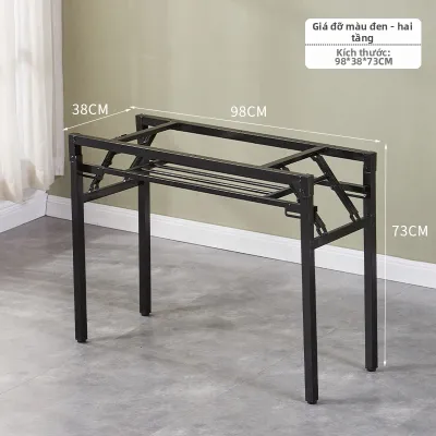 ShunFeng | Chân Bàn Gấp Đơn Giản Bằng Sắt Thiết Kế 1/2 Tầng Khung Lò Xo Chắc Chắn
