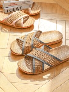 Dép Lót Gối Vải Lanh Mùa Hè Cho Cặp Đôi Dép Lót Sàn Gỗ Trong Nhà Dép Lót Gối Vải Tre Bằng Rơm Dép Lót Sàn Trong Nhà Cho Nam Và Nữ