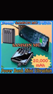 20000mah Power Bank Mini Ultra-thin Portable Large Capacity With Micro B TYPE C Cable Portable Charger LED Power Bank