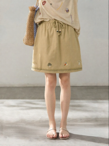 HTMEME | Lace Hollow Mushroom Short Skirt Summer High-Waisted
