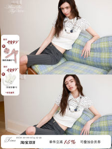 เสื้อเชิ้ตแขนสั้นสีขาว MineBeThyVers ทรงเข้ารูป ผ้าผสมโพลีเอสเตอร์ อะซิเตท อะไมด์ คอตตอน ไนลอน โพลีเอสเตอร์