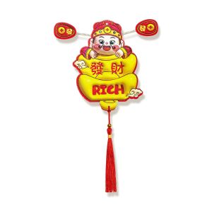 Red Fire Wealth Fruit Money Bag Generational Blessing Tassel Ornament Indoor Living Room New Year Hanging Decoration