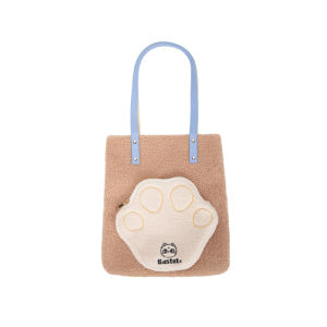 British Museum Baster Cat Claw Spliced Lamb Bag Single Shoulder Bag Cute Birthday Gift for Girls Friend Creative Gift Box