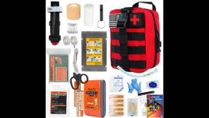 Survival Gear with Molle System Survival Kit First Aid Compatible Bag Earthquake Outdoor IFAK EDC Hiking Hunting Gifts for Men