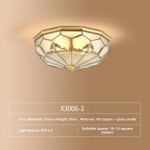 MINGRU | Copper Ceiling Light Round