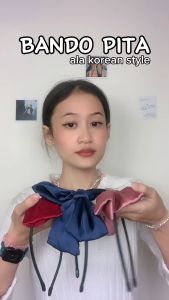 Bando Korea Perempuan Dewasa Aksen Pita Polos Besar Lebar 205cm Aksesoris Hiasan Rambut Lucu AK204 ZIORRA