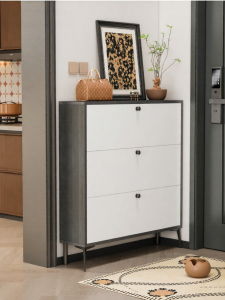 ENLUOLIJIA | Slim Narrow Wooden Shoe Cabinet 17cm