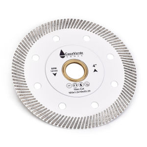 1Pc Casaverde 105mm Turbo Diamond Blade Super Tile Cutting Blade for Porcelain Tile Granite Marble Cutting Disc