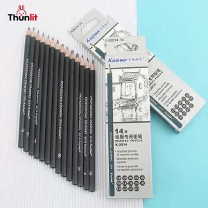 Thunlit Sketch Pencil 14PCs Set Art Sketching Wooden Pencils Student Pencil Stationery for Exam Applicable to Various Painting Methods