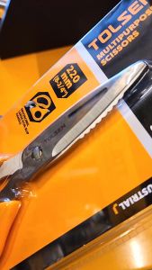 Tolsen Multi-Purpose Scissors w/ Stainless Blade (220mm8-3/4″) Non-Slip Handle 30049